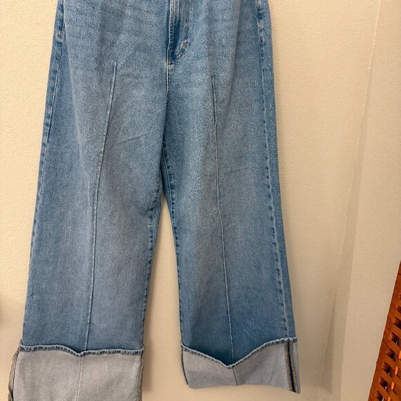 a.n.a. Cuffed Wide Leg Jeans, size 12 - Picture 1 of 3